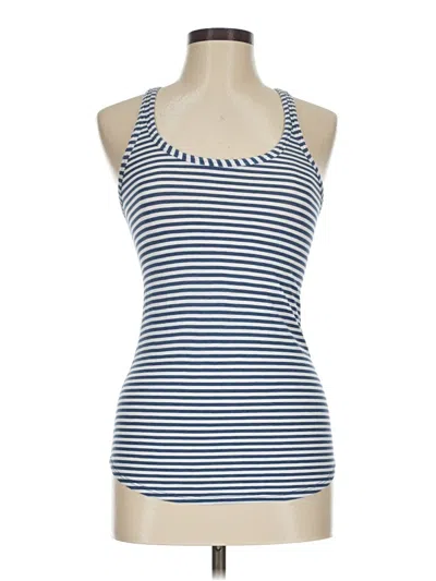 Pre-owned Lululemon Athletica Tank Top Blue Halter Neckline Tops