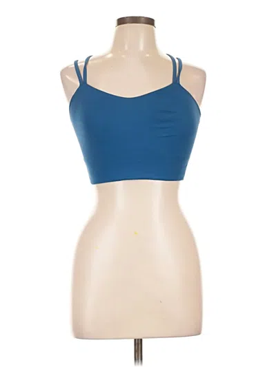 Pre-owned Lululemon Athletica Tank Top Blue Halter Neckline Tops