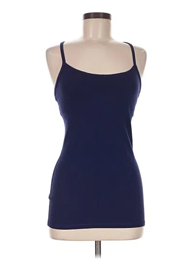 Pre-owned Lululemon Athletica Tank Top Blue Halter Neckline Tops