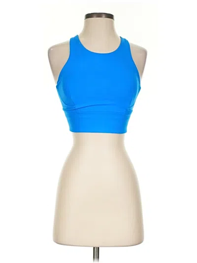 Pre-owned Lululemon Athletica Tank Top Blue Halter Neckline Tops