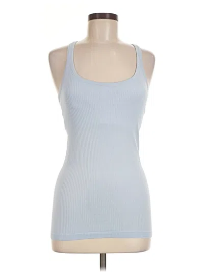 Pre-owned Lululemon Athletica Tank Top Blue Halter Neckline Tops