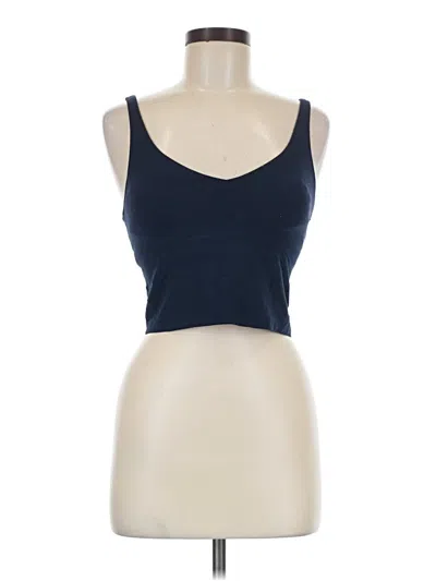 Pre-owned Lululemon Athletica Tank Top Blue Halter Neckline Tops