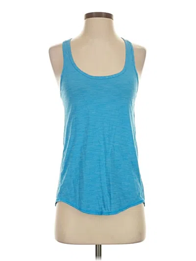 Pre-owned Lululemon Athletica Tank Top Blue Halter Neckline Tops