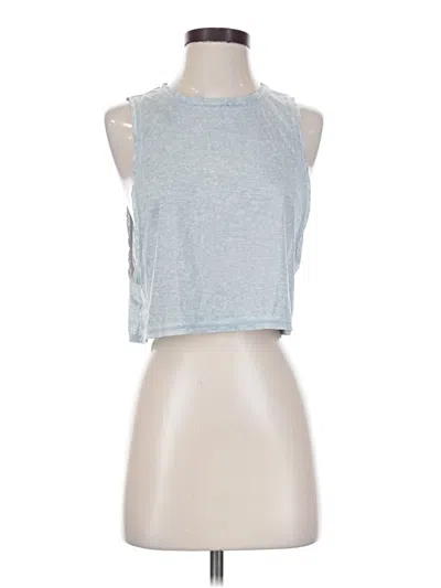 Pre-owned Lululemon Athletica Tank Top Blue Halter Neckline Tops