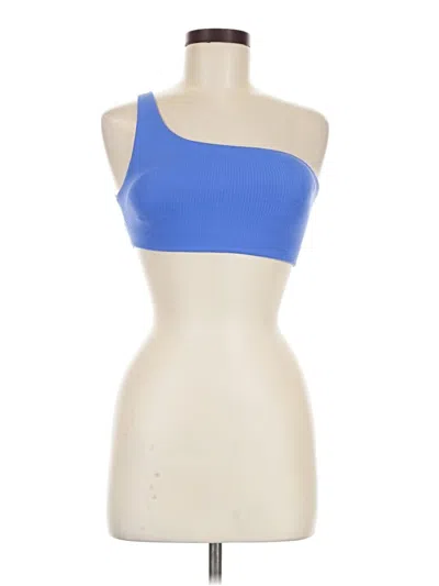 Pre-owned Lululemon Athletica Tank Top Blue One Shoulder Neckline Tops