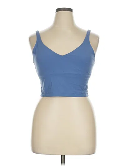 Pre-owned Lululemon Athletica Tank Top Blue Strapless Neckline Tops