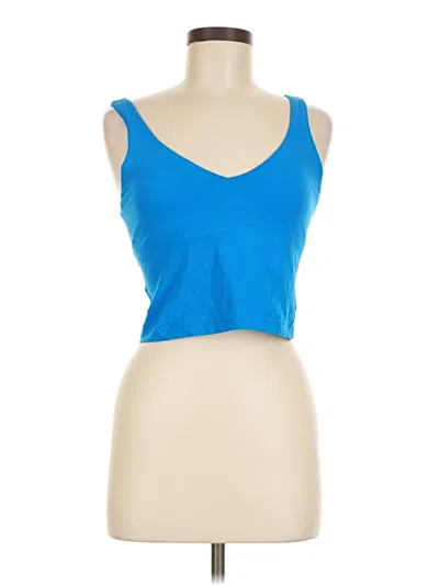 Pre-owned Lululemon Athletica Tank Top Blue Strapless Neckline Tops