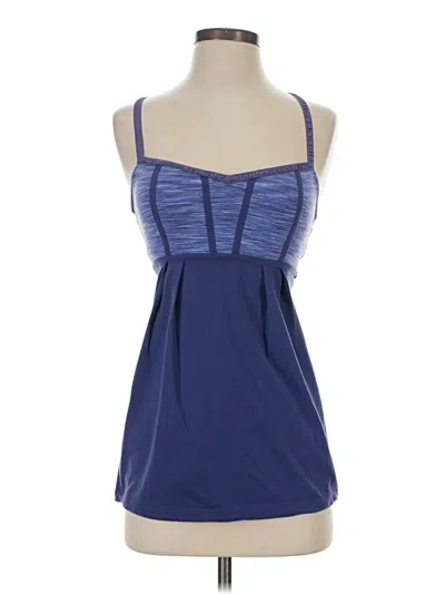 Pre-owned Lululemon Athletica Tank Top Blue Strapless Neckline Tops