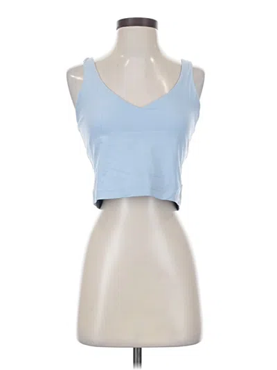 Pre-owned Lululemon Athletica Tank Top Blue Strapless Neckline Tops
