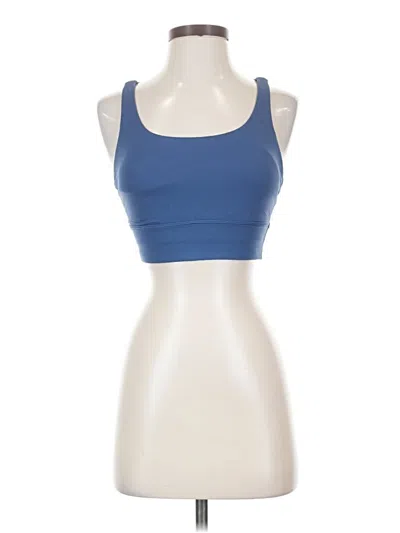 Pre-owned Lululemon Athletica Tank Top Blue Strapless Neckline Tops