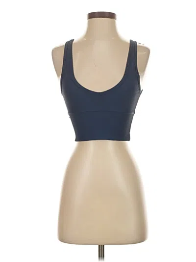 Pre-owned Lululemon Athletica Tank Top Blue Strapless Neckline Tops