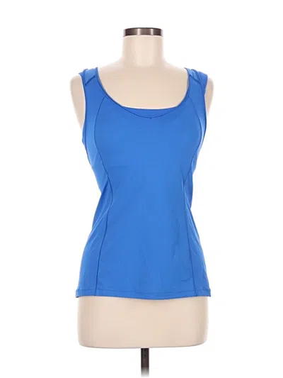 Pre-owned Lululemon Athletica Tank Top Blue Strapless Neckline Tops