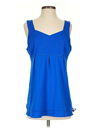 Pre-owned Lululemon Athletica Tank Top Blue Strapless Neckline Tops