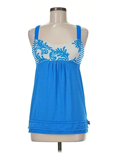 Pre-owned Lululemon Athletica Tank Top Blue Strapless Neckline Tops