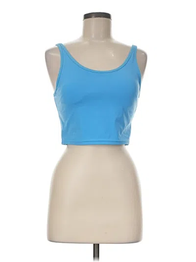 Pre-owned Lululemon Athletica Tank Top Blue Strapless Neckline Tops
