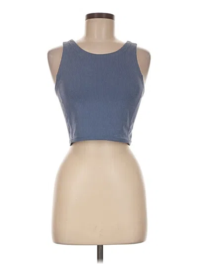 Pre-owned Lululemon Athletica Tank Top Blue Strapless Neckline Tops