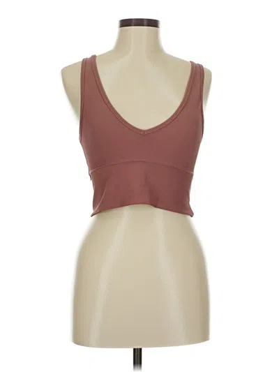 Pre-owned Lululemon Athletica Tank Top Brown Strapless Neckline Tops