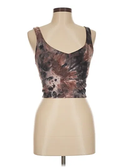 Pre-owned Lululemon Athletica Tank Top Brown Strapless Neckline Tops