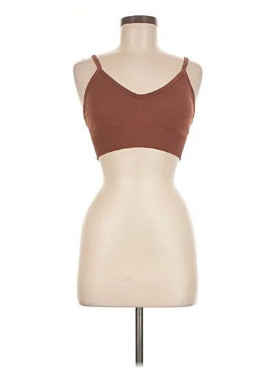 Pre-owned Lululemon Athletica Tank Top Brown Strapless Neckline Tops