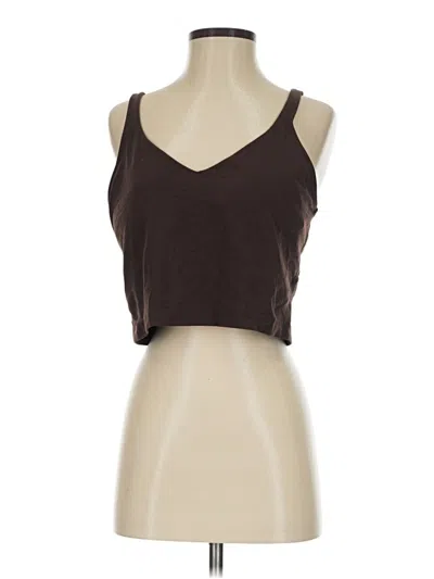 Pre-owned Lululemon Athletica Tank Top Brown Strapless Neckline Tops