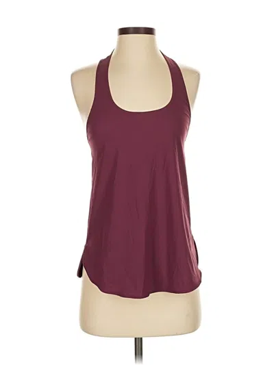 Pre-owned Lululemon Athletica Tank Top Burgundy Halter Neckline Tops