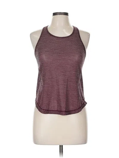 Pre-owned Lululemon Athletica Tank Top Burgundy Halter Neckline Tops