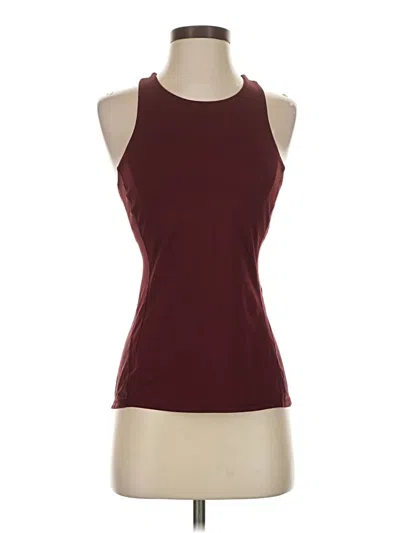 Pre-owned Lululemon Athletica Tank Top Burgundy Halter Neckline Tops