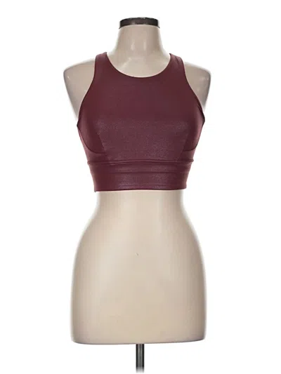 Pre-owned Lululemon Athletica Tank Top Burgundy Halter Neckline Tops