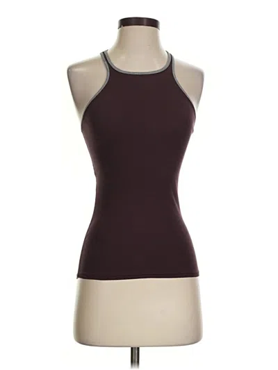 Pre-owned Lululemon Athletica Tank Top Burgundy Halter Neckline Tops