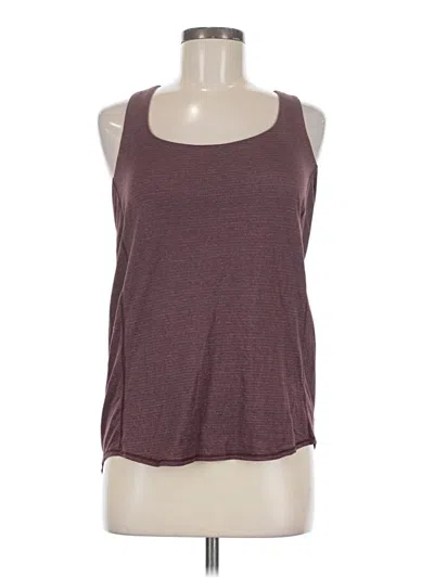 Pre-owned Lululemon Athletica Tank Top Burgundy Halter Neckline Tops