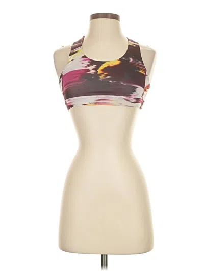 Pre-owned Lululemon Athletica Tank Top Burgundy Halter Neckline Tops
