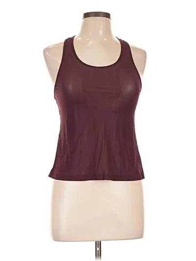 Pre-owned Lululemon Athletica Tank Top Burgundy Halter Neckline Tops