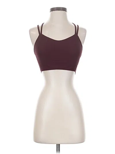 Pre-owned Lululemon Athletica Tank Top Burgundy Halter Neckline Tops