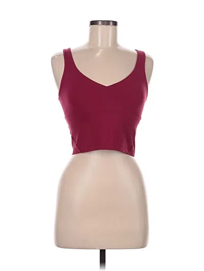 Pre-owned Lululemon Athletica Tank Top Burgundy Strapless Neckline Tops
