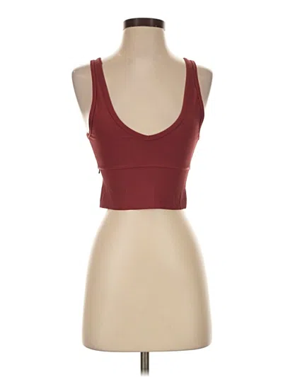 Pre-owned Lululemon Athletica Tank Top Burgundy Strapless Neckline Tops
