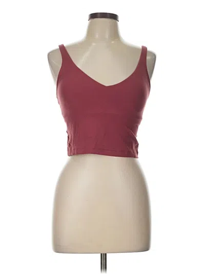 Pre-owned Lululemon Athletica Tank Top Burgundy Strapless Neckline Tops
