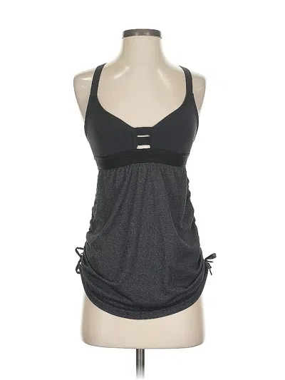 Pre-owned Lululemon Athletica Tank Top Gray Halter Neckline Tops