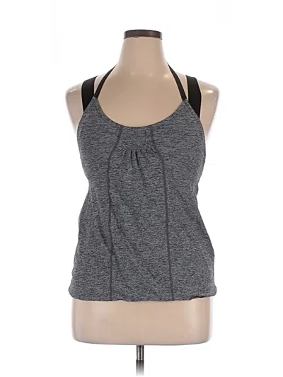 Pre-owned Lululemon Athletica Tank Top Gray Halter Neckline Tops