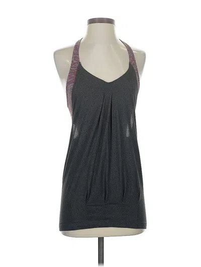 Pre-owned Lululemon Athletica Tank Top Gray Halter Neckline Tops