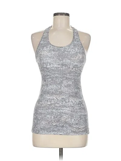 Pre-owned Lululemon Athletica Tank Top Gray Halter Neckline Tops