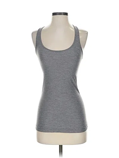 Pre-owned Lululemon Athletica Tank Top Gray Halter Neckline Tops