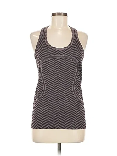 Pre-owned Lululemon Athletica Tank Top Gray Halter Neckline Tops