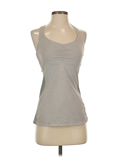 Pre-owned Lululemon Athletica Tank Top Gray Halter Neckline Tops