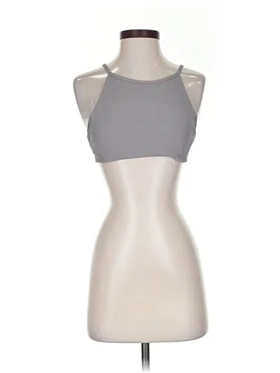 Pre-owned Lululemon Athletica Tank Top Gray Halter Neckline Tops