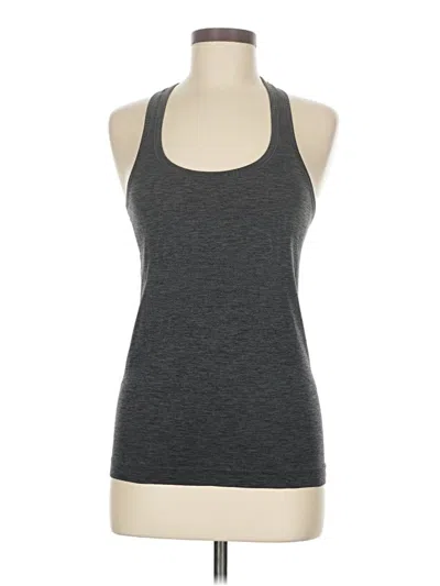 Pre-owned Lululemon Athletica Tank Top Gray Halter Neckline Tops
