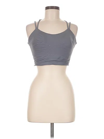 Pre-owned Lululemon Athletica Tank Top Gray Halter Neckline Tops