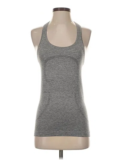 Pre-owned Lululemon Athletica Tank Top Gray Halter Neckline Tops