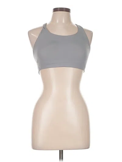 Pre-owned Lululemon Athletica Tank Top Gray Halter Neckline Tops
