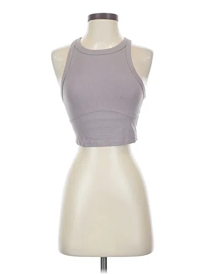 Pre-owned Lululemon Athletica Tank Top Gray Halter Neckline Tops