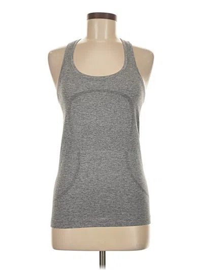 Pre-owned Lululemon Athletica Tank Top Gray Halter Neckline Tops
